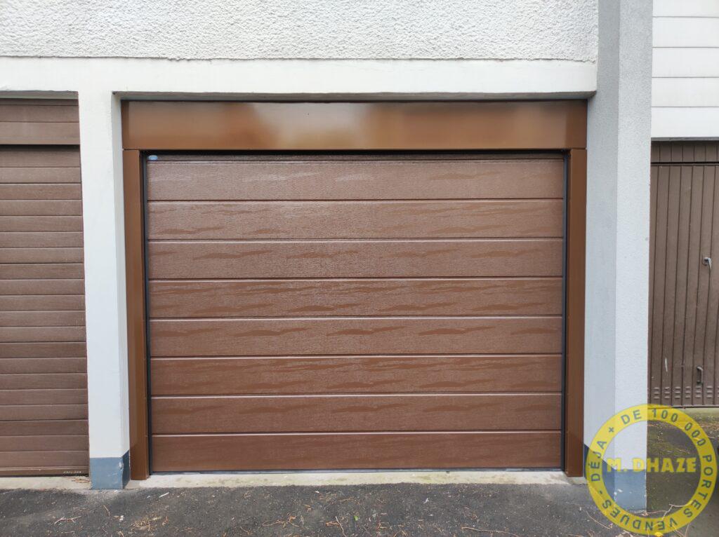 Installationde porte sectionnelle sur pré-cadre à Villeneuve d’Ascq dans les Hauts de France