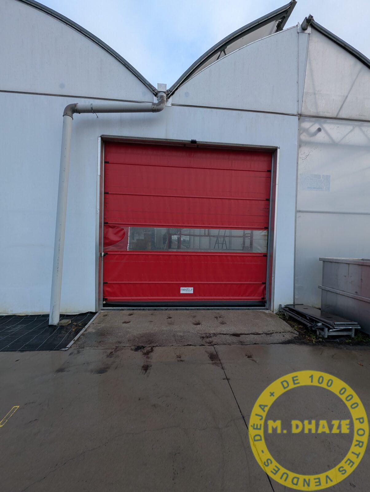 Remplacement de porte industrielle manuelle à Houplines (Nord) - Avant